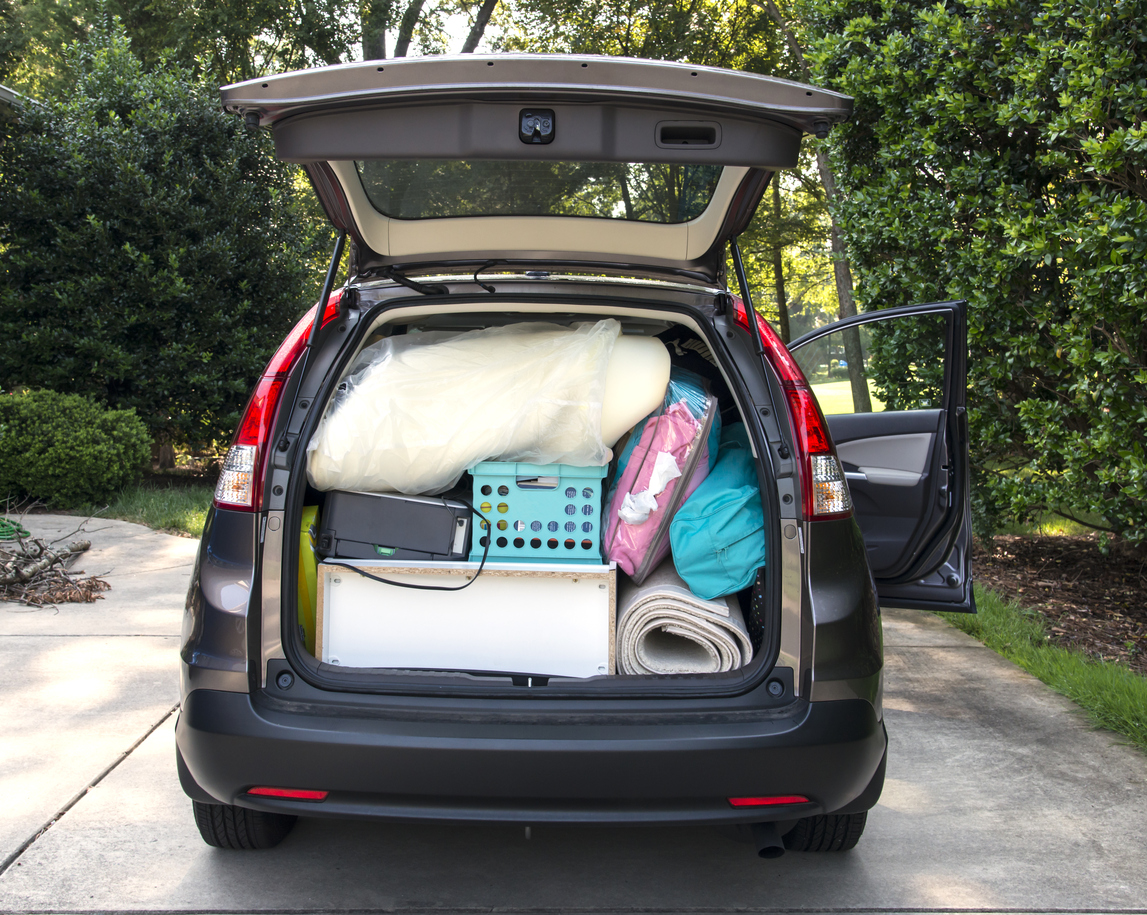 Image: Car fully packed and ready to leave