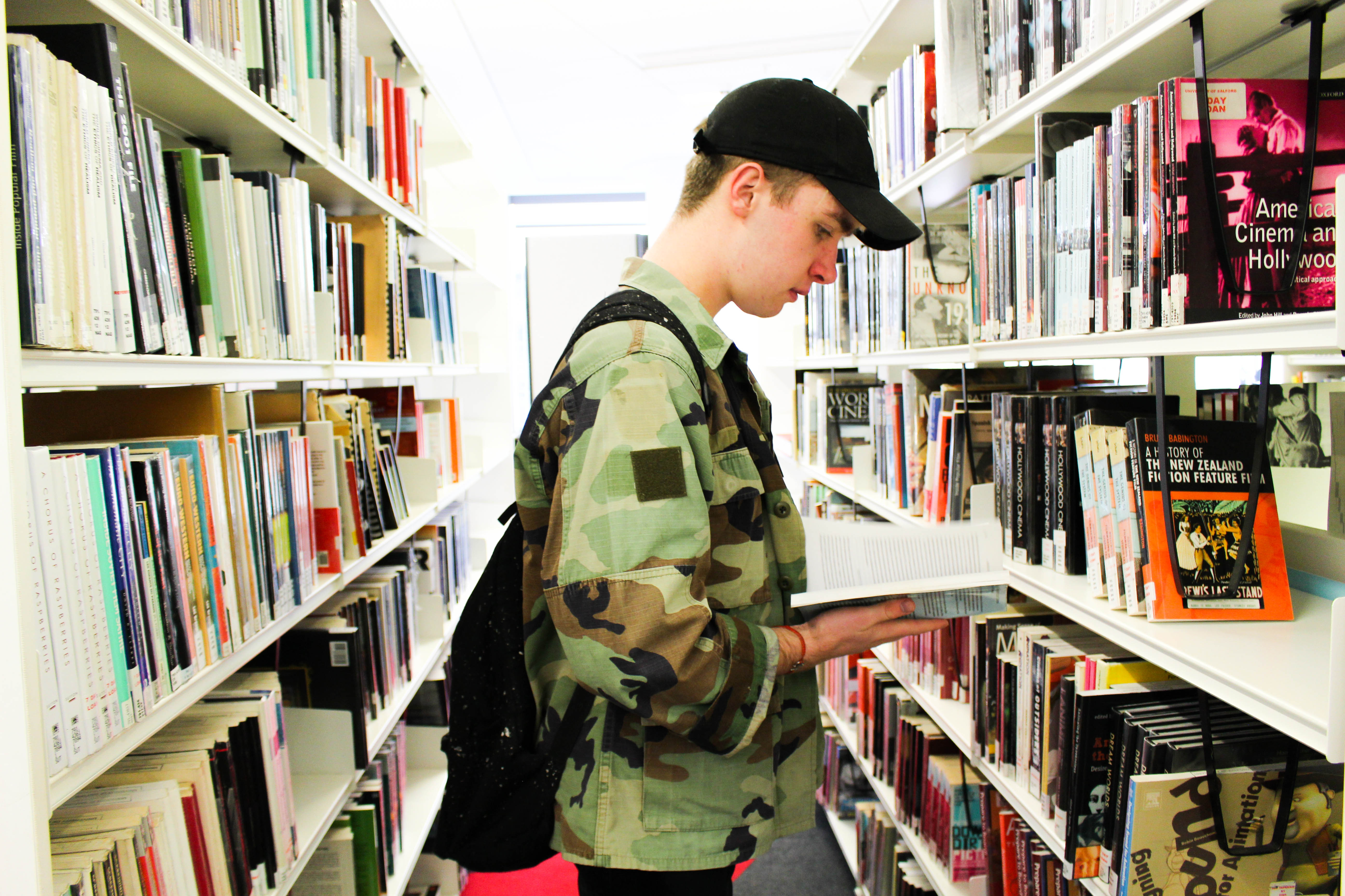 Image: Callum in the Library 