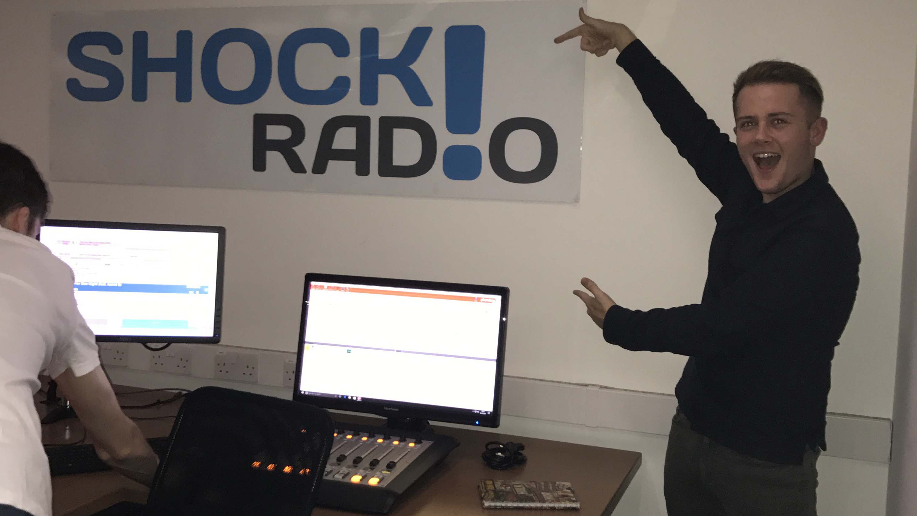 Image: Rhys in the Shock Radio studio.
