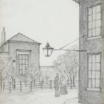 Lowry - An Old Lamp Behind Leaf Square 1926