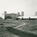 Exterior of Chapman Building shortly after construction, c.1973