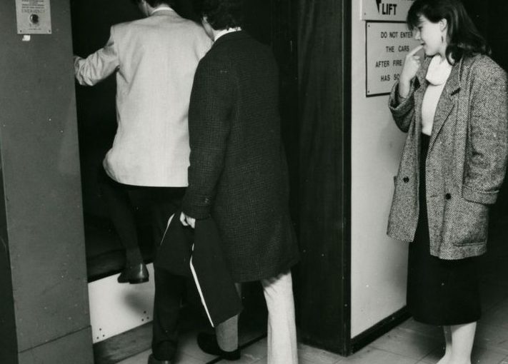 Paternoster lift in the Chemistry Tower, 1986