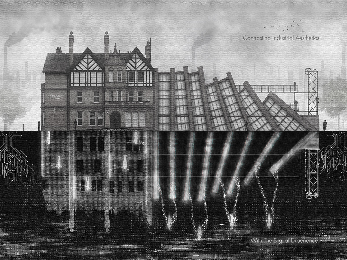 Image of redevelopment of the Working Class Movement Library in Salford by student Luke Crannage