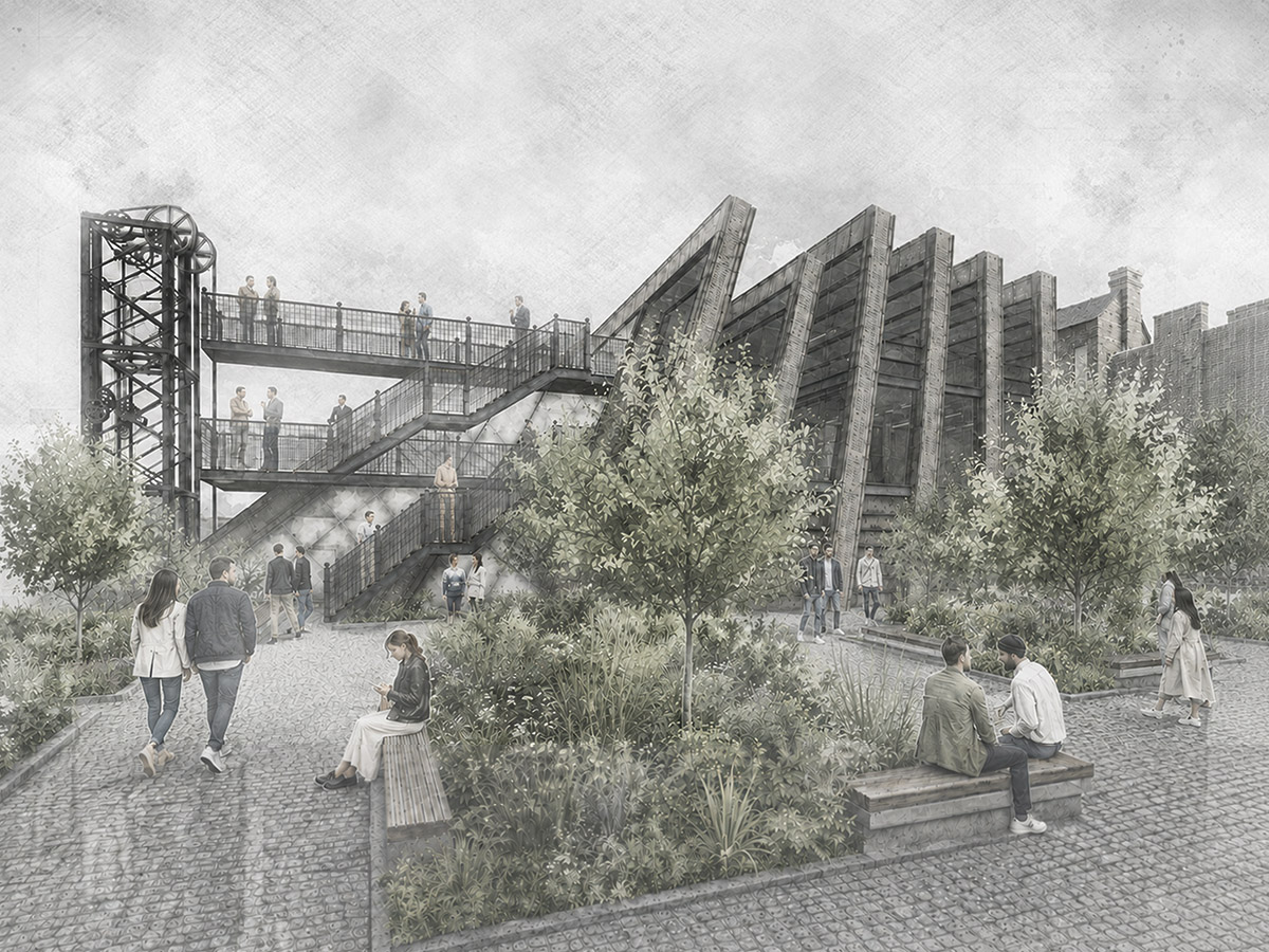 Image of redevelopment of the Working Class Movement Library in Salford by student Luke Crannage