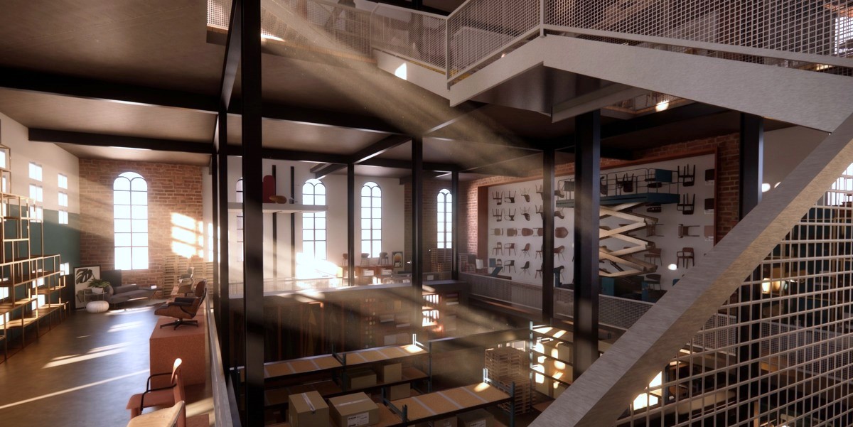 Image of adaptive reuse project by student Harrison Hunt