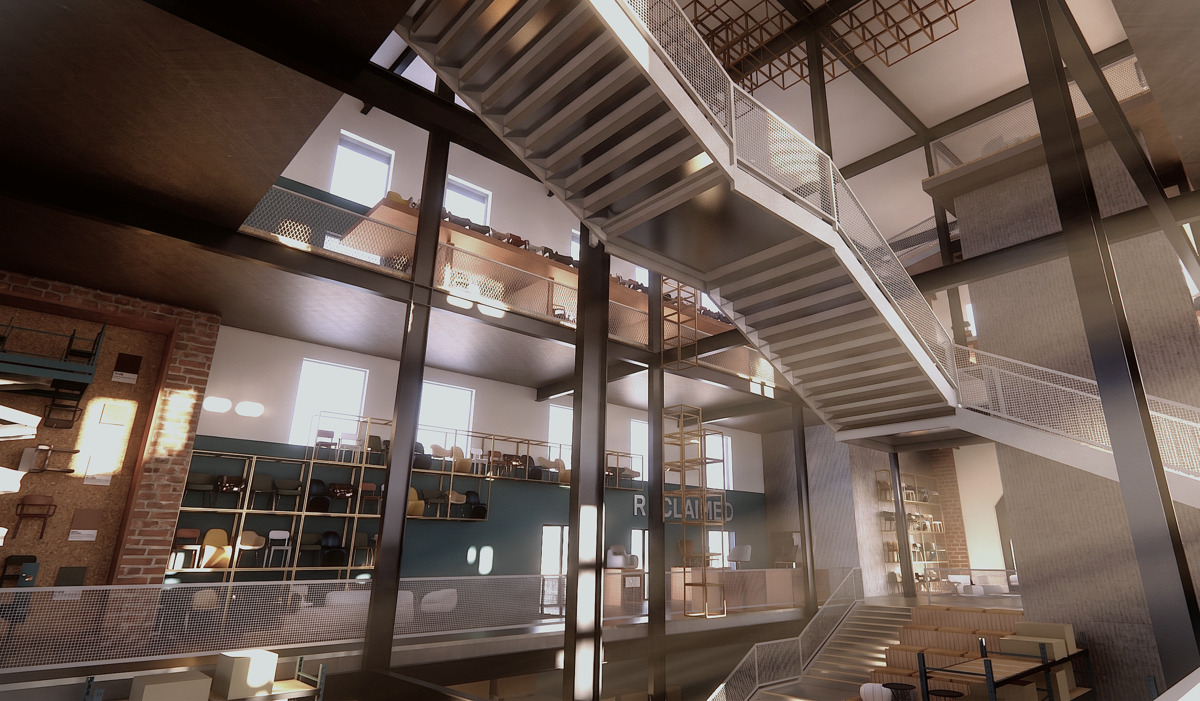 Image of adaptive reuse project by student Harrison Hunt