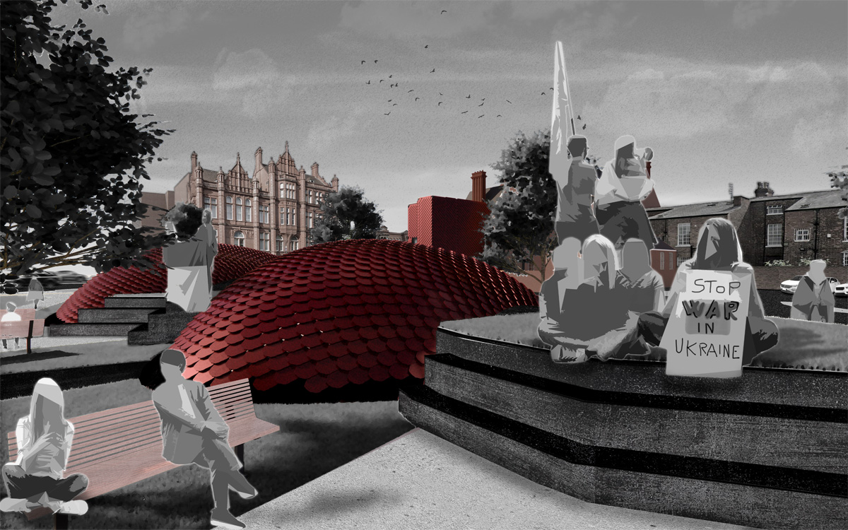 Image of redevelopment of the Working Class Movement Library in Salford by student Andrii Labachuk
