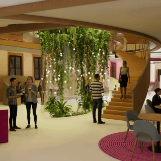 Coffee shop in a women’s chronic condition management centre designed by student Abigail Lamb