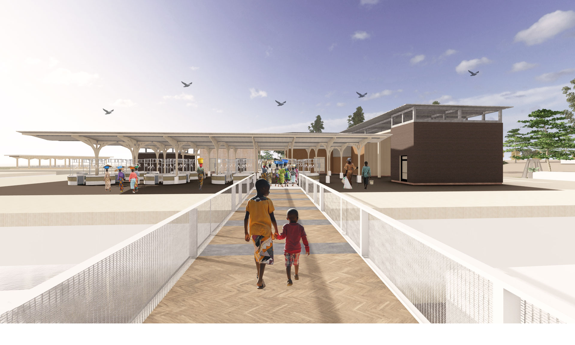 Image of a climate-responsive architectural proposal in the Republic of Congo by student Pernel Nsanga Kivoui