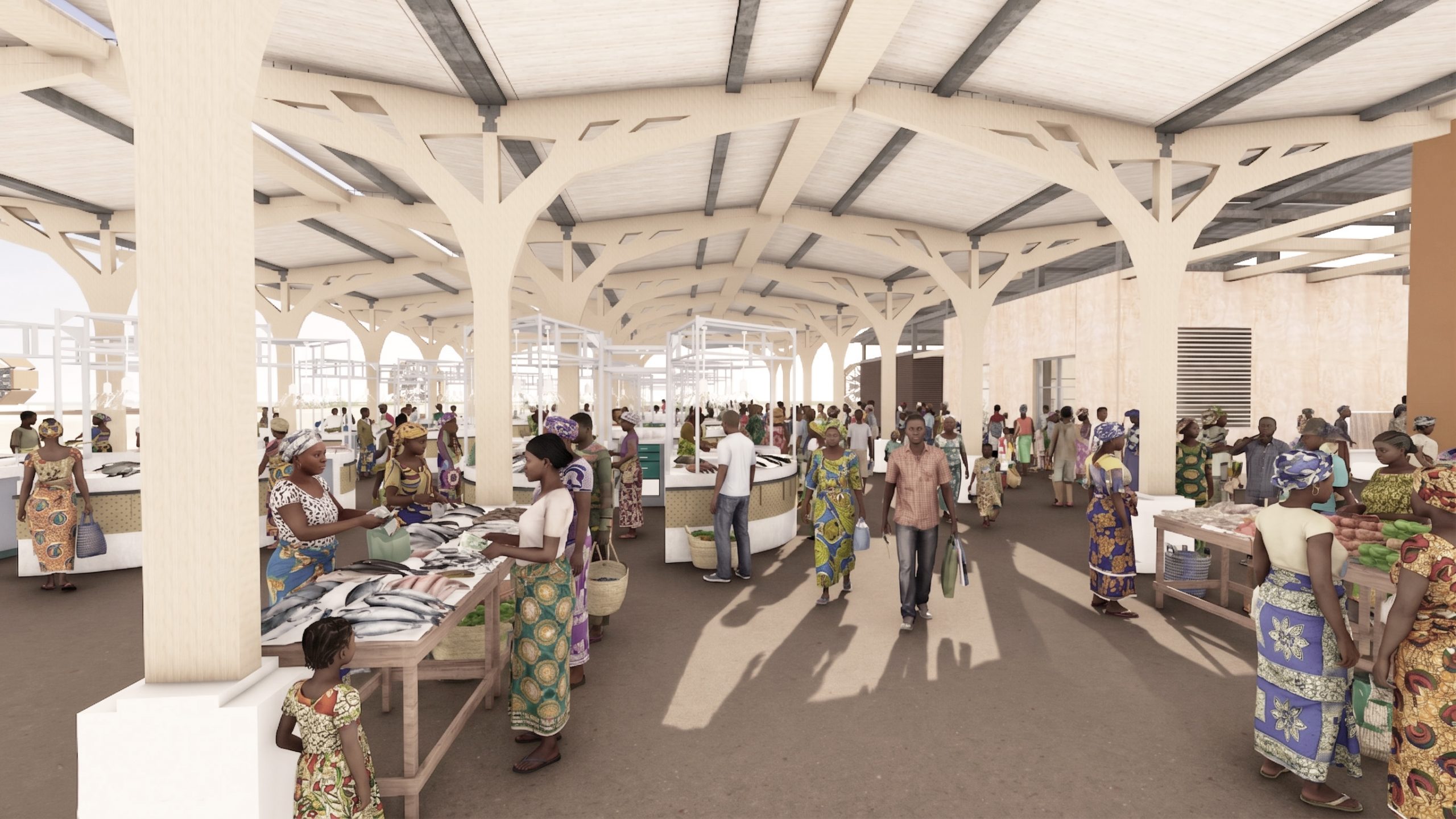 Image of a climate-responsive architectural proposal in the Republic of Congo by student Pernel Nsanga Kivoui