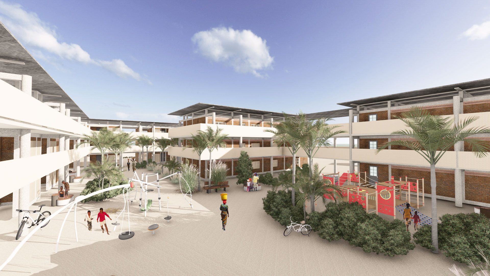 Image of a climate-responsive architectural proposal in the Republic of Congo by student Pernel Nsanga Kivoui