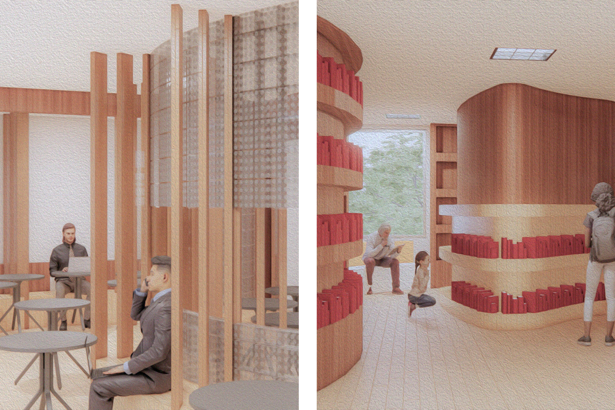 Image of redevelopment of the Working Class Movement Library in Salford by student Cheuk Yi To