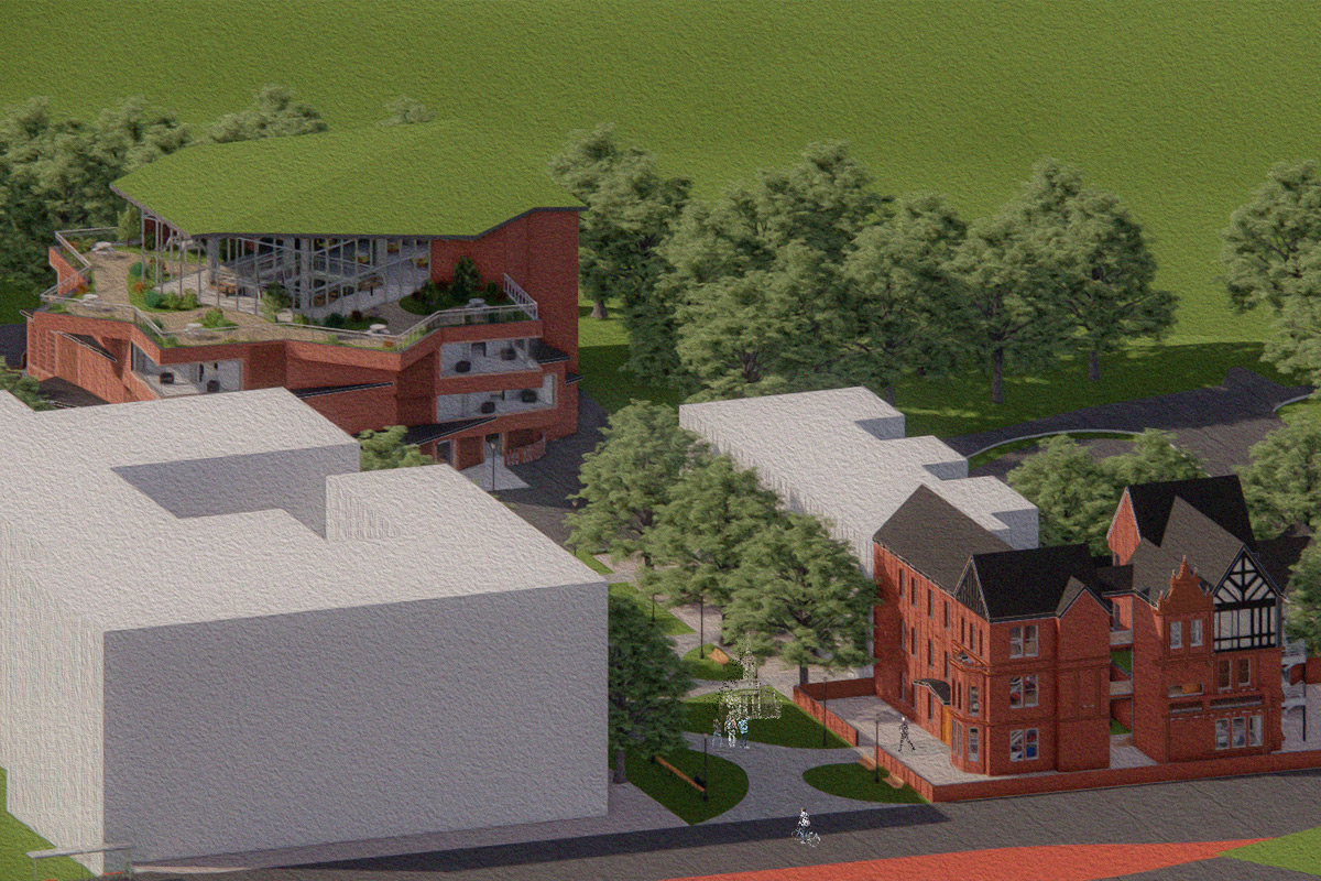 Image of redevelopment of the Working Class Movement Library in Salford by student Cheuk Yi To