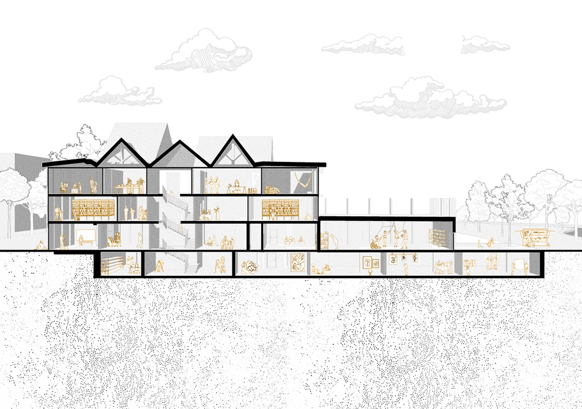 Image of redevelopment of the Working Class Movement Library in Salford by student Matthew Littlewood