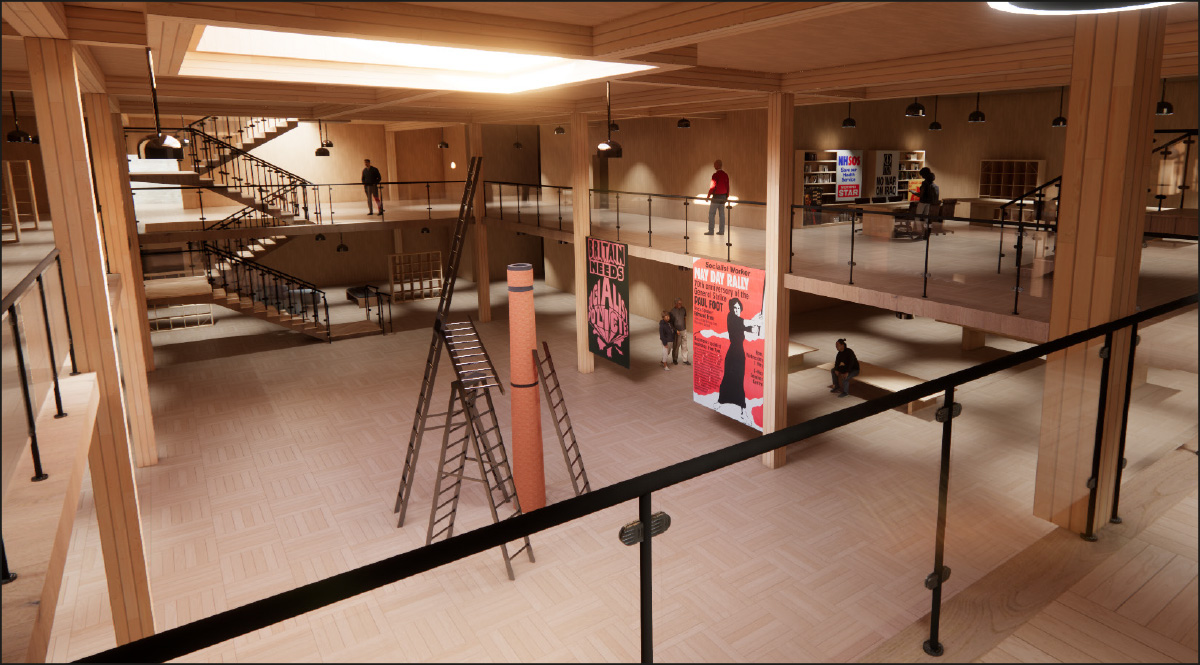 Image of redevelopment of the Working Class Movement Library in Salford by student Harry Winterbottom