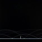 Digital still of video depicting an early computer tennis game.