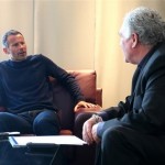 Manchester United footballer Ryan Giggs interviewed by Professor Chris Brady
