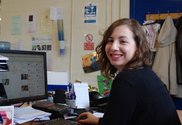 Marta working at UK Tights