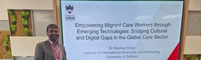 Rashed Khan presenting