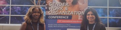Evelyn Oginni and Divya Patel at the Gender, Work & Organization Conference 2025