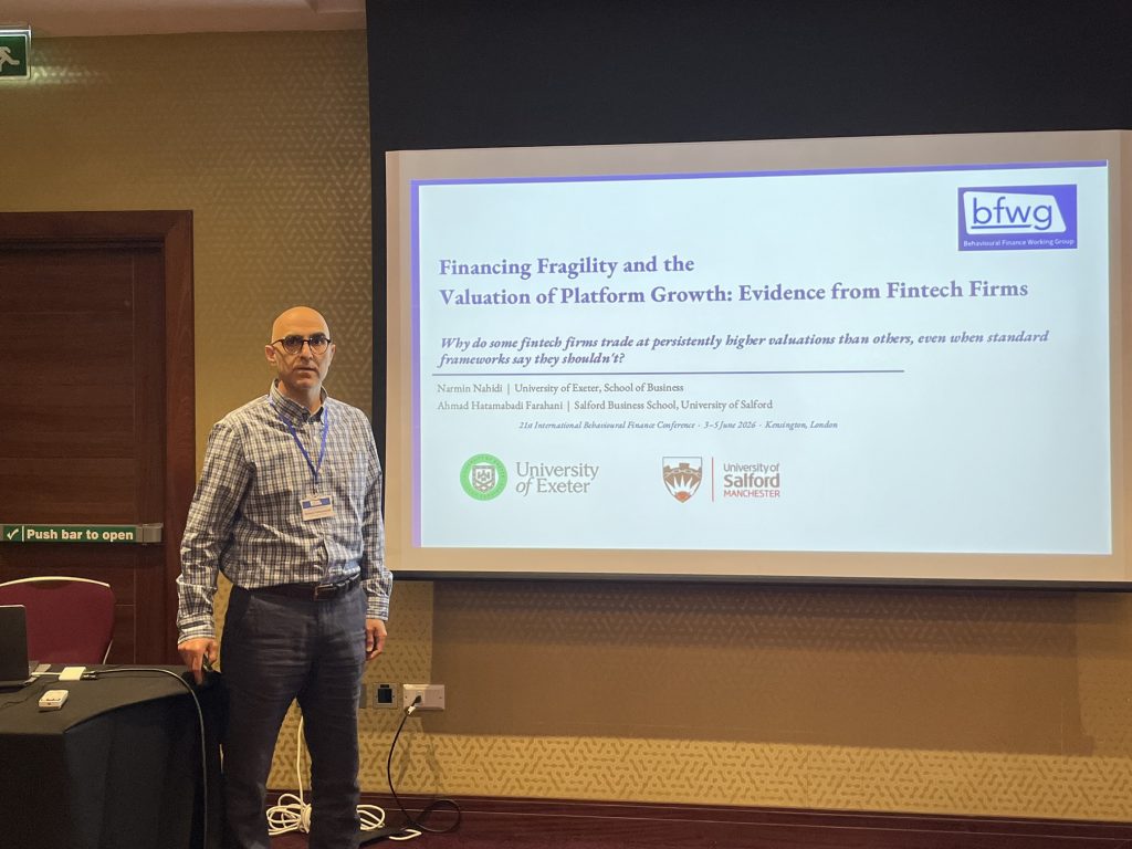 Ahmad Hatamabadi Farahani at the 21st International Behavioural Finance Conference
