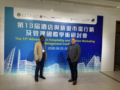 Dr Michael Evans and Dr Sean Chung at the 13th AHTMM (Advances in Hospitality and Tourism Marketing and Management) Conference