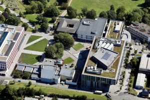 Aerial view of Peel Park Campus