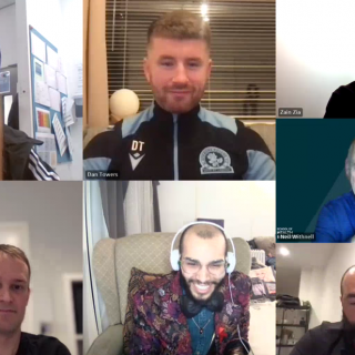 An image featuring the alumni on a Teams call