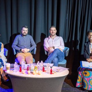 The judges of the big Pitch, Liam Bradford, Oghomwen Adeyinka-Edward, Ria Munshi and Tom Parson.