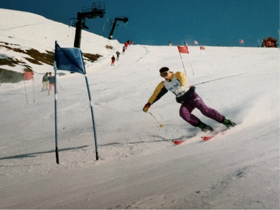 Hugo Fry at the British Universities Skiing Championships 1992 Credit: Hugo Fry 