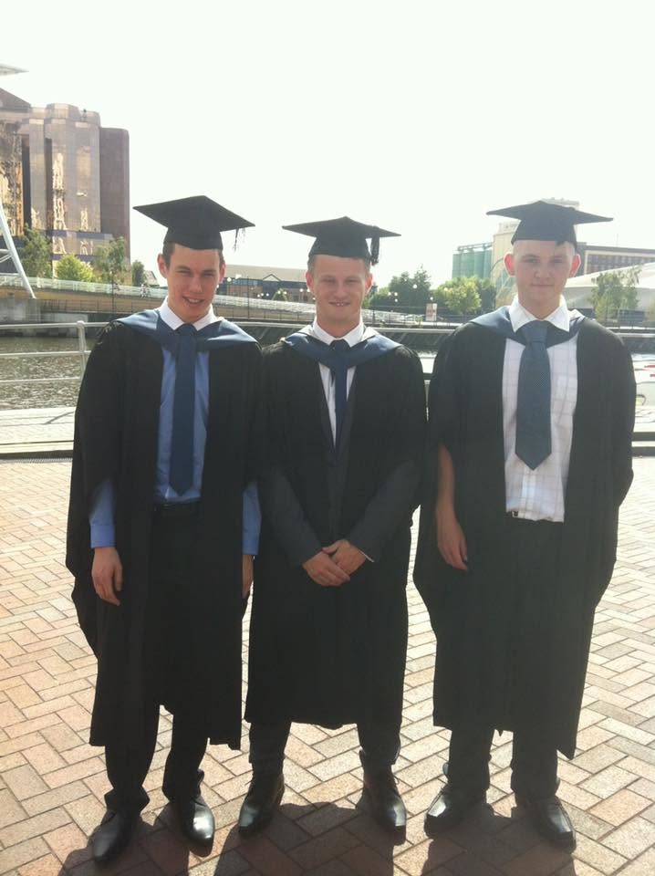 Danny, Tom and a friend studied Business Studies with Human Resource Management, graduating in 2013.
