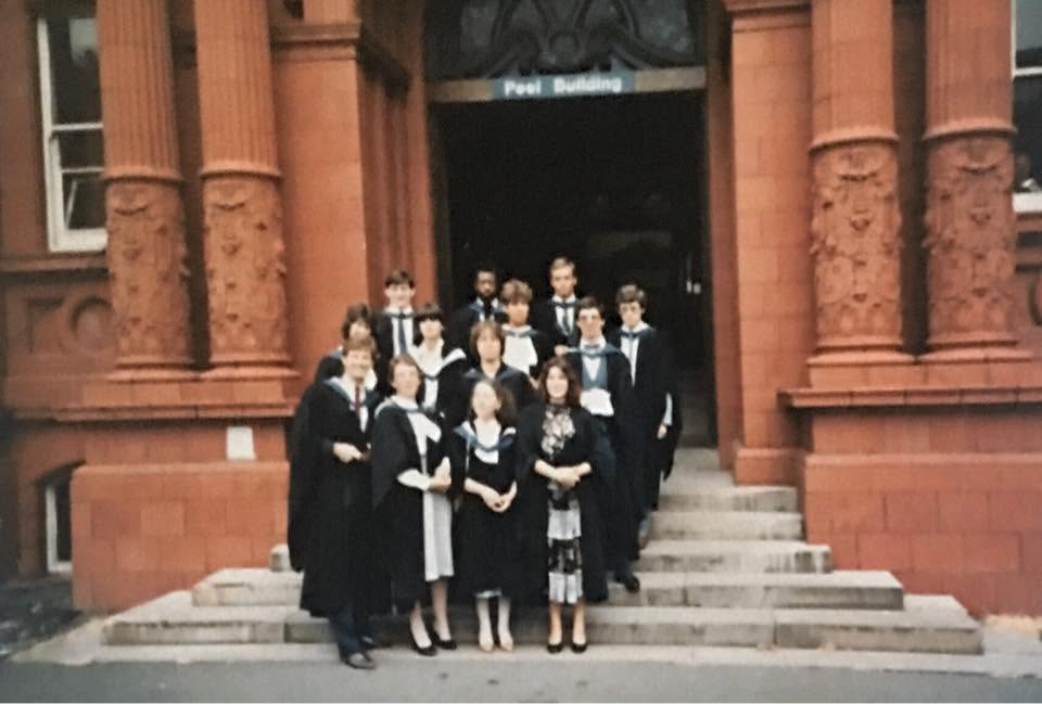 
Jeremy shared this photo of the Organisational Analysis/Industrial Relations Class of 1983 in front of the Peel Building.