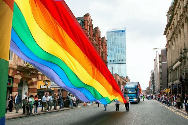 An image of the Pride Festival taking place in Manchester 