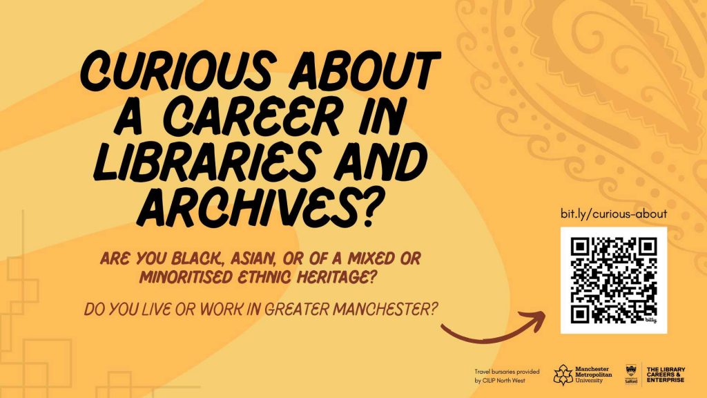 An online advert for the 'Curious about a career in libraries and archives?' event