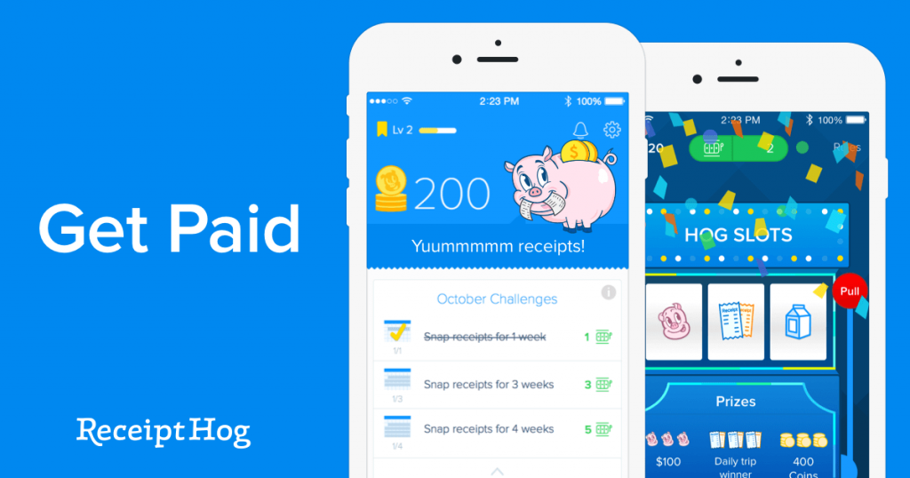 An advert for the receipt hog app