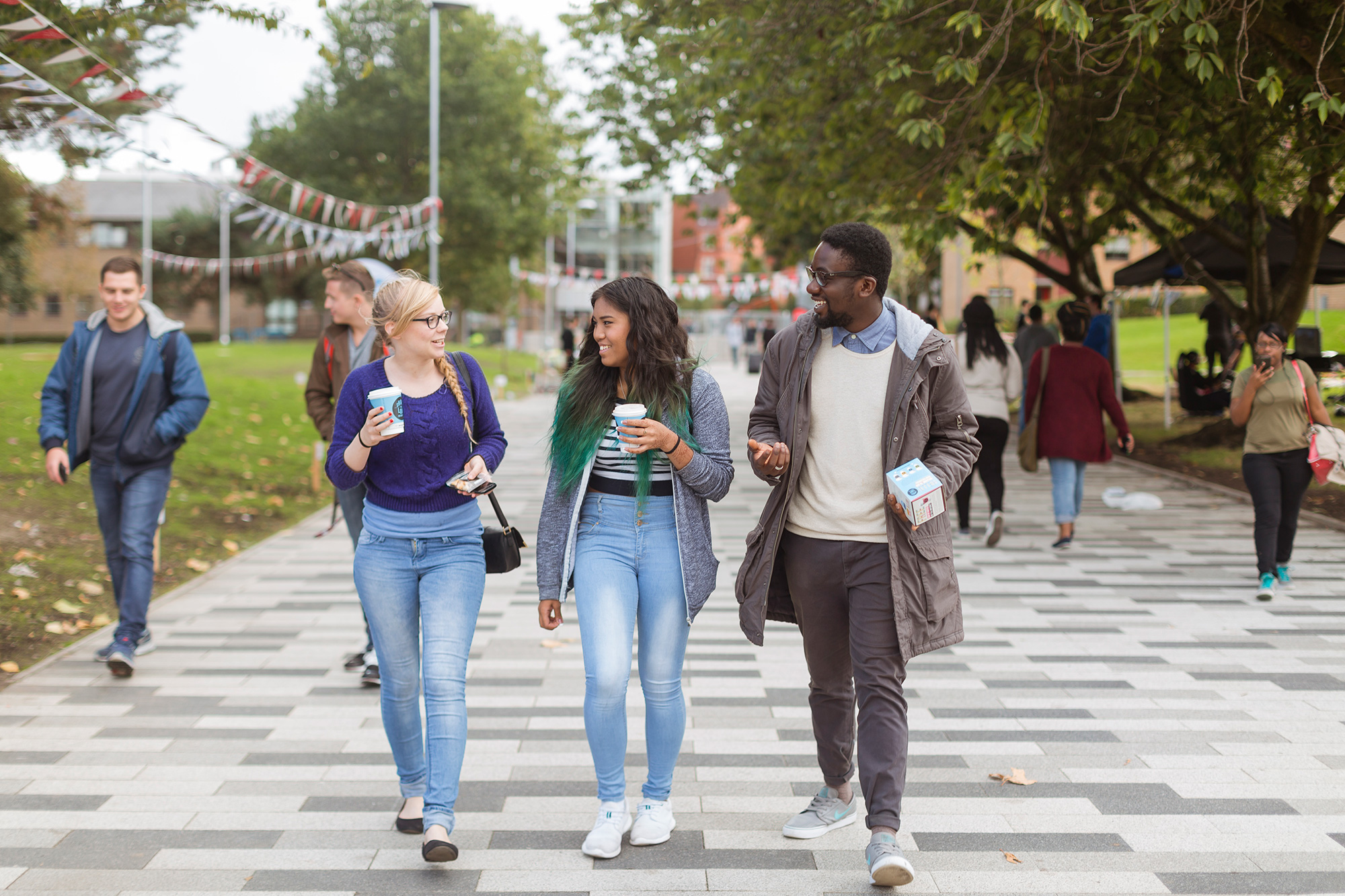 Students on campus