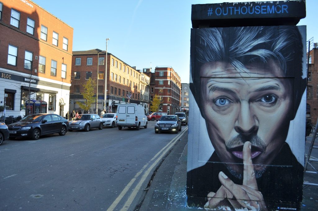 David Bowie portrait in Stevenson Square