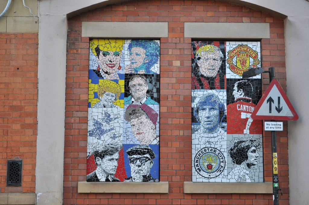 Manchester-inspired mosaics on Afflecks Palace