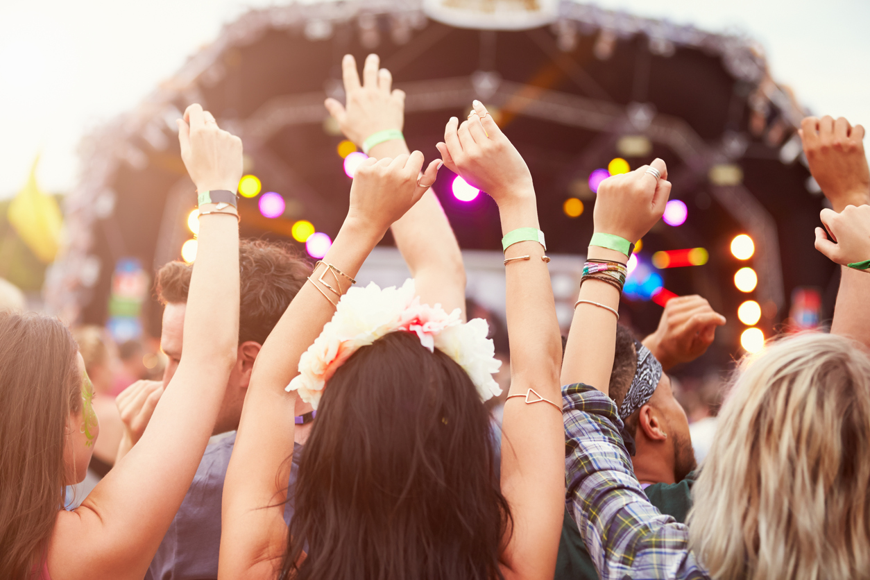 Glastonbury festival stock image.