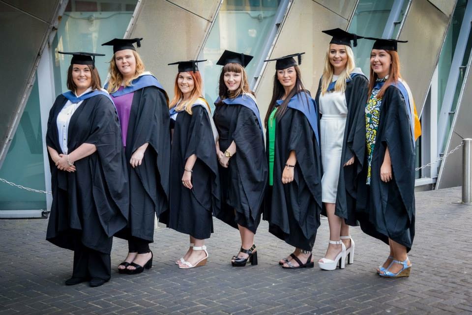 Image: Jade with friends at graduation