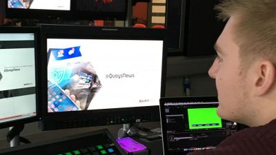 Thomas in the studio