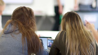 Image: students studying at university