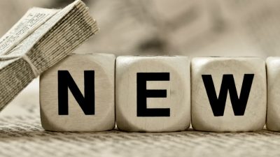 Image: the word "news" spelt out in building blocks