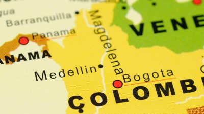 Image: Map showing Colombia