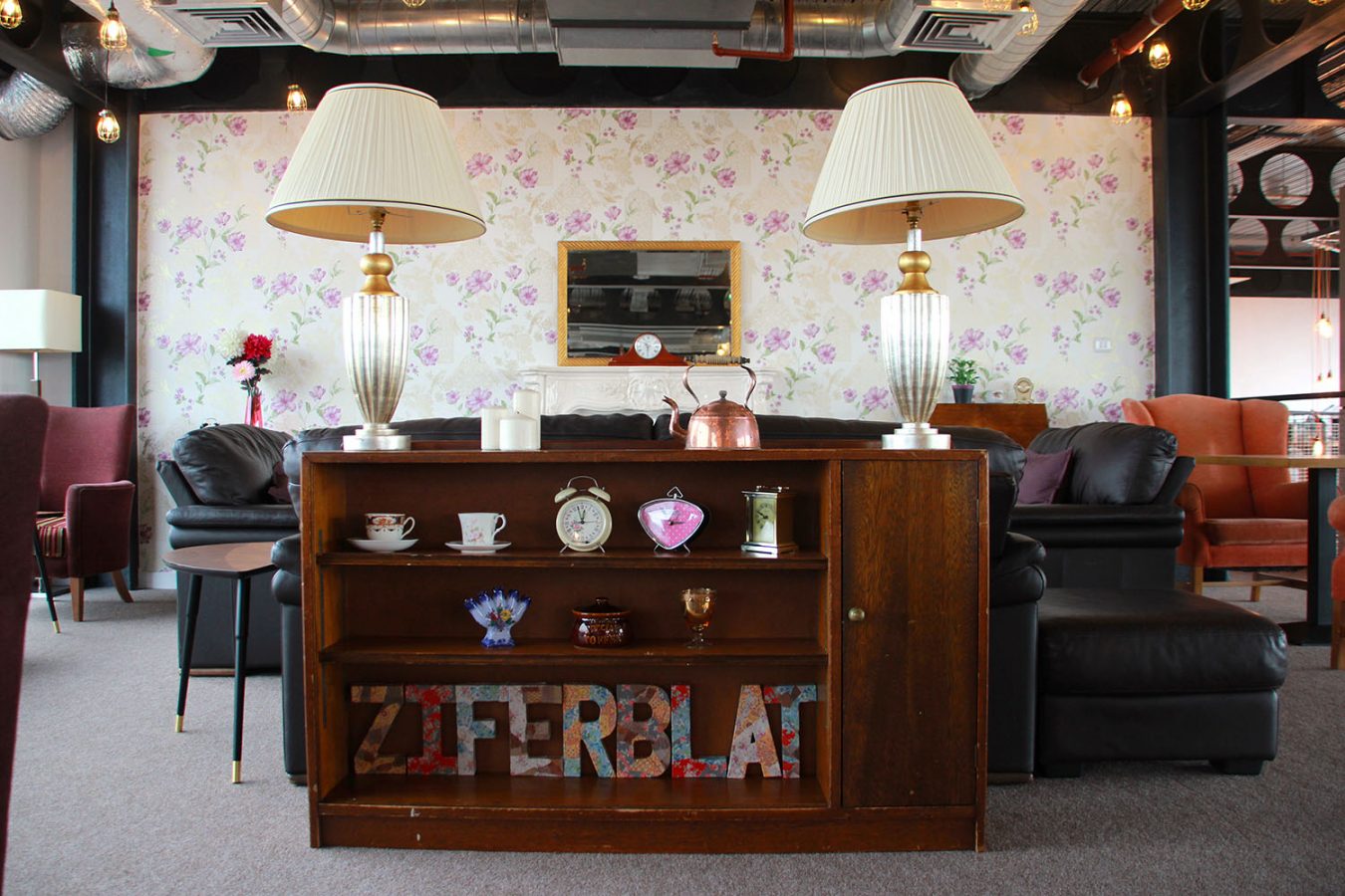 Inside Ziferblat cafe at MediaCity