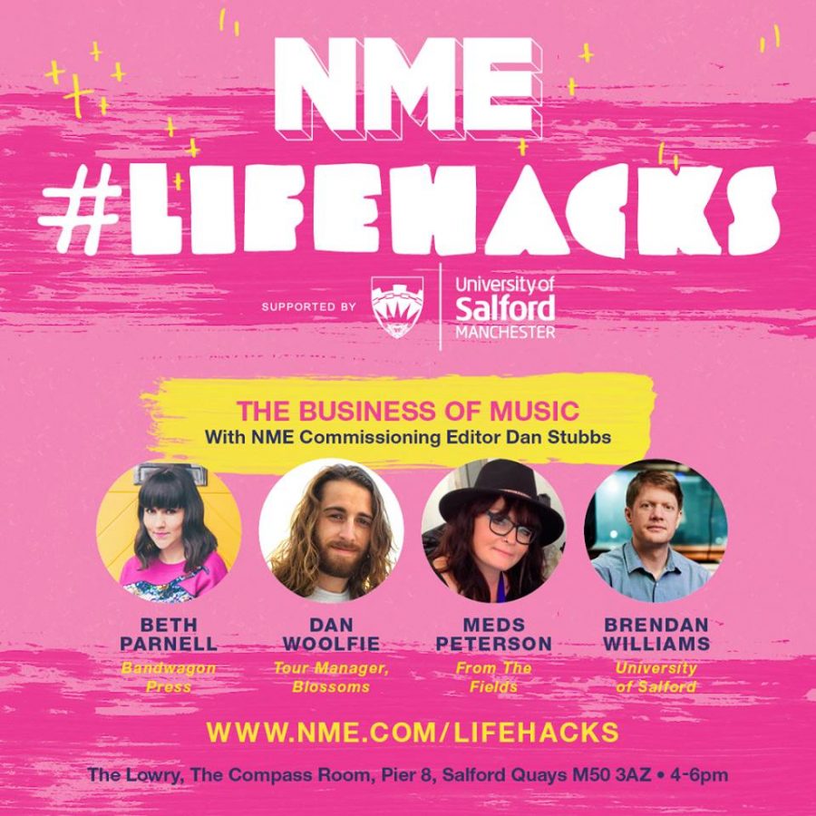 Promotional image for NME Lifehacks featuring panel