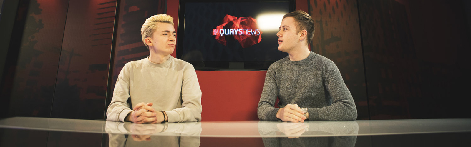 Image: Oliver and Rhys in TV studio