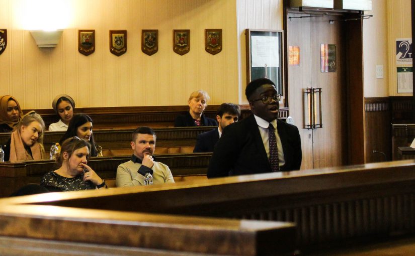 Image: Student Charles at the mooting