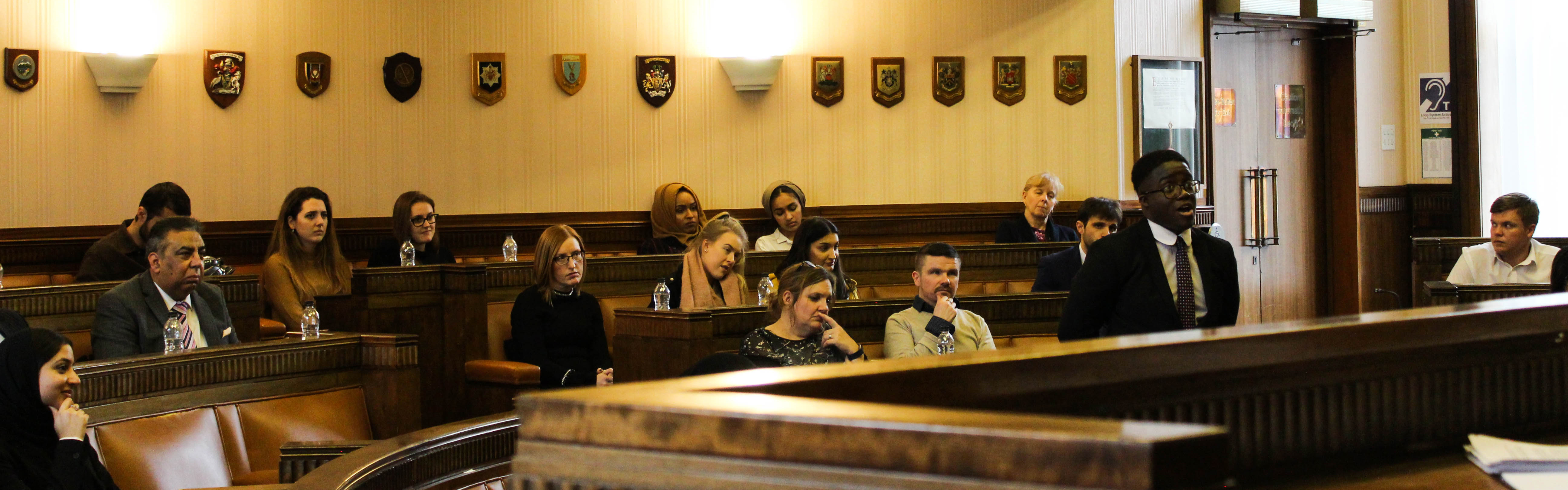 Image: Student Charles at the mooting