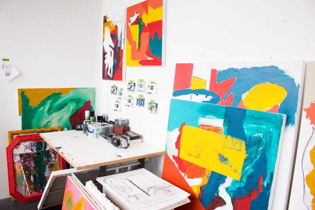 Image: Mollie's artist studio at University 